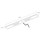 Reglette lumineuse double extra plate avec Variateur 15w