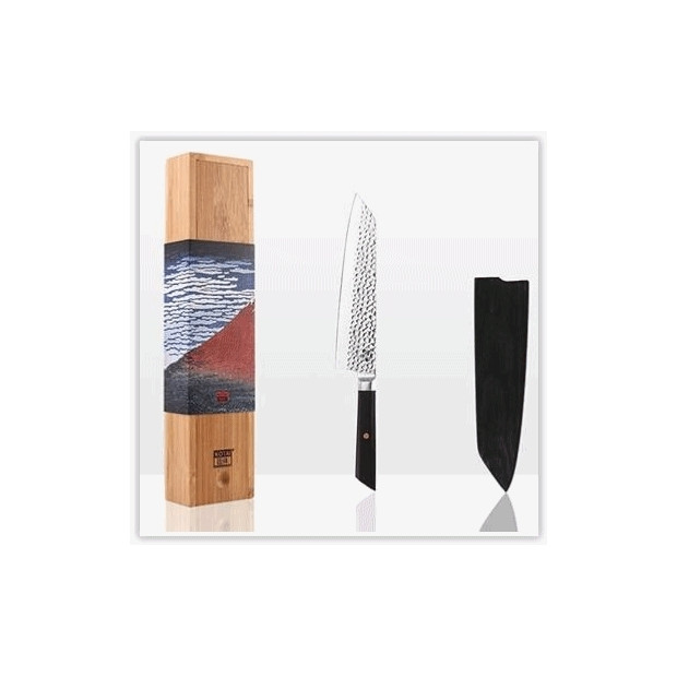Couteau de chef 210mm avec étui et coffret en Bambou Kotai