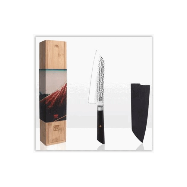 Couteau de chef 170mm avec étui et coffret en Bambou