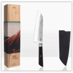 Couteau de chef 170mm avec étui et coffret en Bambou