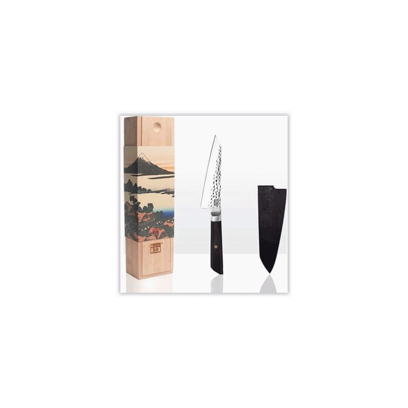 Couteau de chef 135mm avec étui et coffret en Bambou