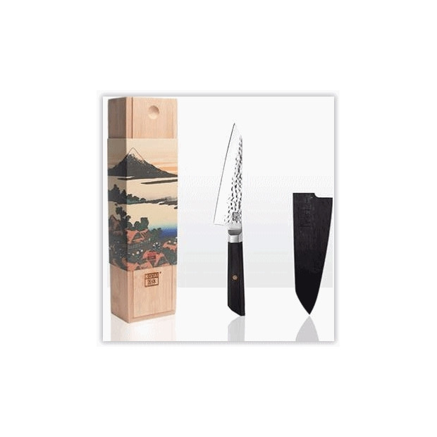 Couteau de chef 135mm avec étui et coffret en Bambou