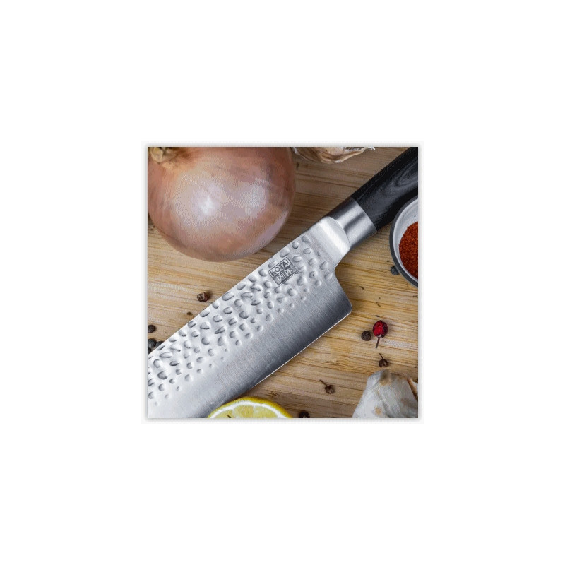 Set de 2 couteaux:1 couteau d'offfice 90mm et Santoku 180mm
