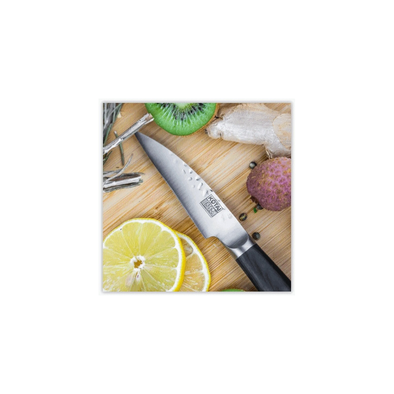 Set de 2 couteaux:1 couteau d'offfice 90mm et Santoku 180mm