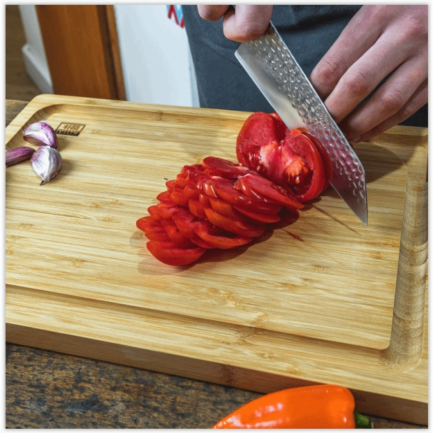 Couteau de chef 170mm avec étui et coffret en Bambou