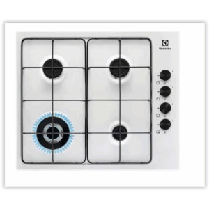 Table de cuisson gaz email blanche Electrolux