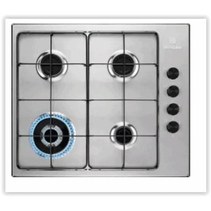 Table de cuisson 4 feux gaz inox Electrolux