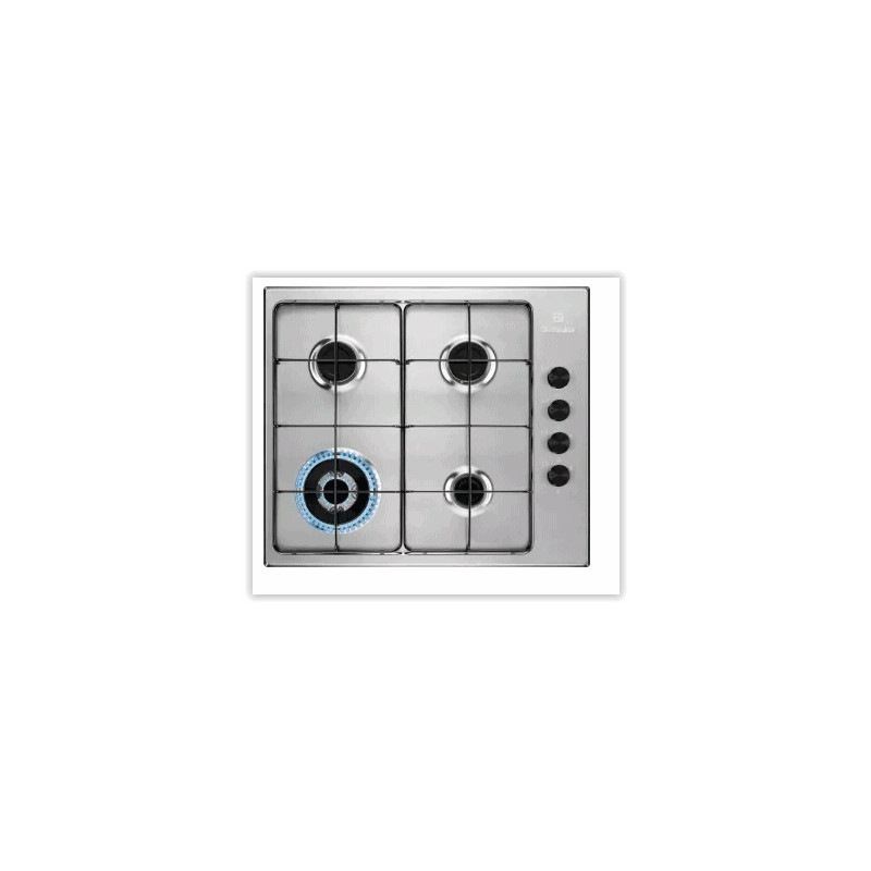Table de cuisson 4 feux gaz inox Electrolux
