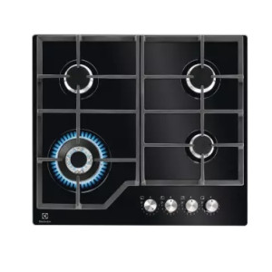 Table de cuisson 4 gaz verre noir Electrolux