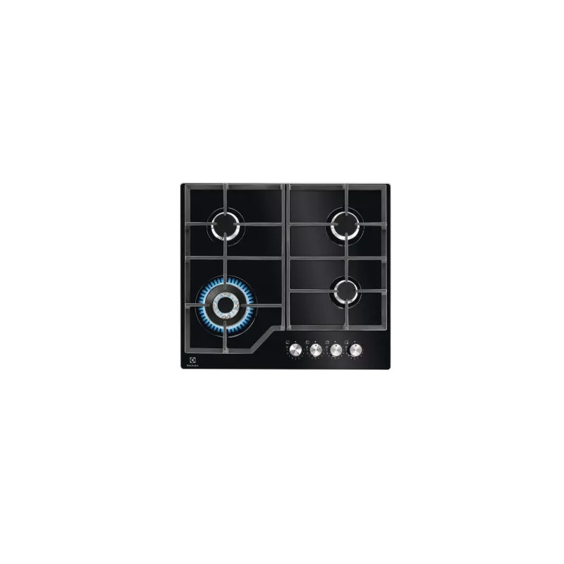 Table de cuisson 4 gaz verre noir Electrolux