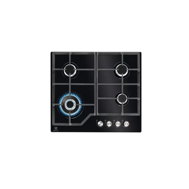 Table de cuisson 4 gaz verre noir Electrolux