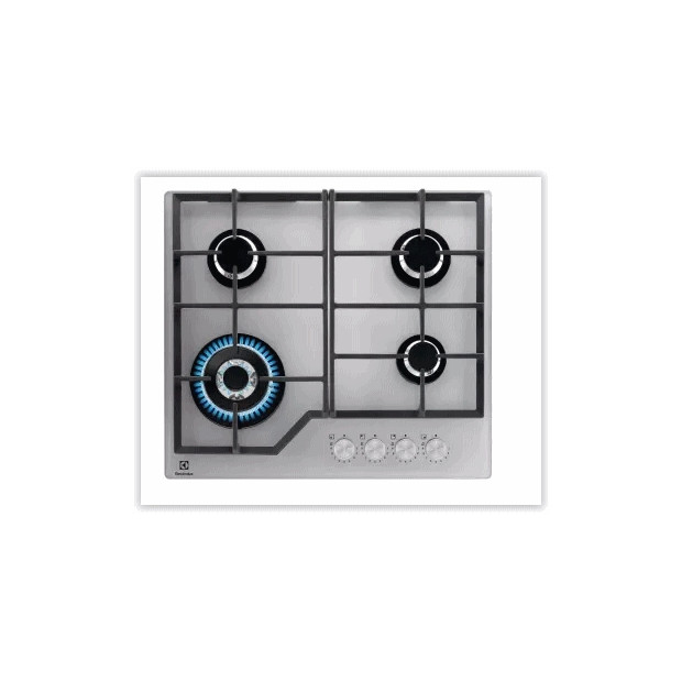 Table de cuisson inox 4 feux gaz Electrolux