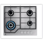 Table de cuisson inox 4 feux gaz Electrolux