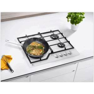 Table de cuisson verre blanche gaz Electrolux