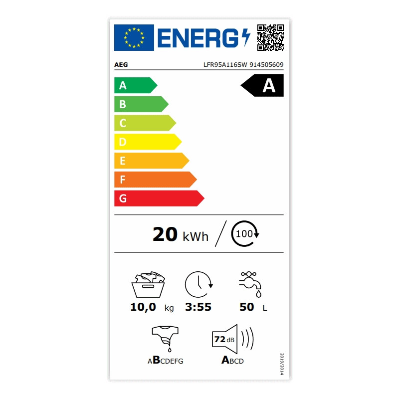 Lave linge frontal 10kg 1400trs AEG