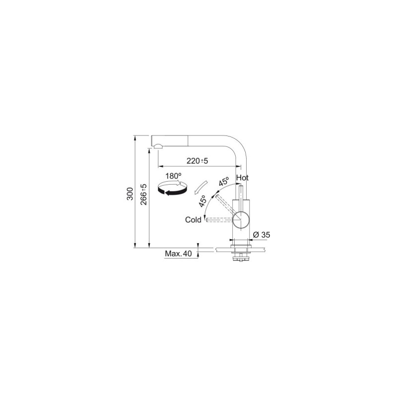 Mitigeur Smart Glenda acier Inox Avec Douchette Franke