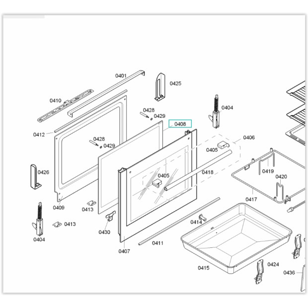 Vitre porte four cuisiniere Bosch Neff Siemens 471508