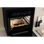 Four combiné vapeur 53 litres, cavité Inox. Verre noir