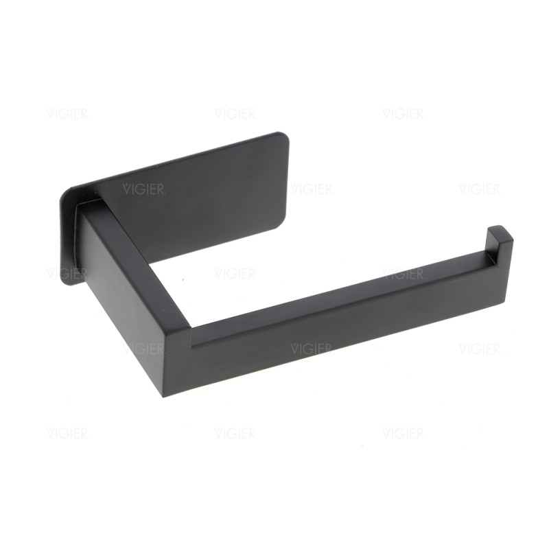 Porte-rouleau de papier toilette en acier noir sans percage