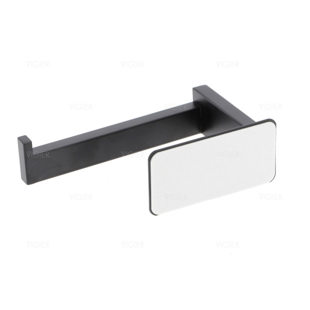 Porte-rouleau de papier toilette en acier noir sans percage