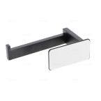 Porte-rouleau de papier toilette en acier noir sans percage