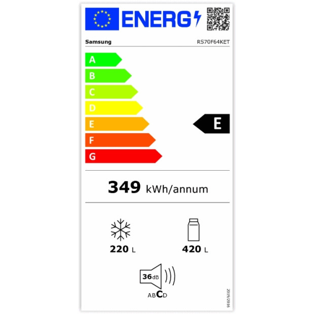 Réfrigérateur americain inox 640l Samsung