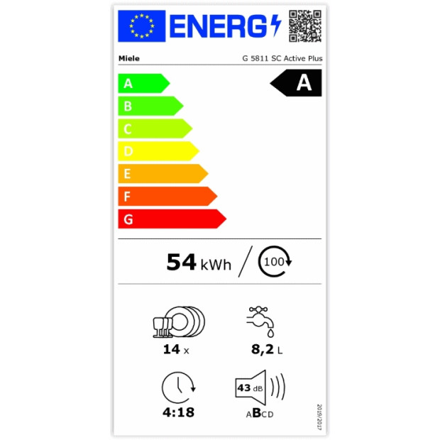 Lave vaisselle posable 14couverts 43db Miele