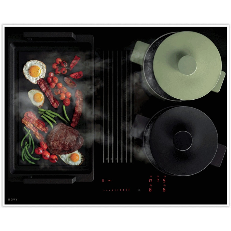 Table de cuisson induction aspirante 65cm Novy