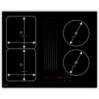 Table de cuisson induction aspirante 65cm Novy