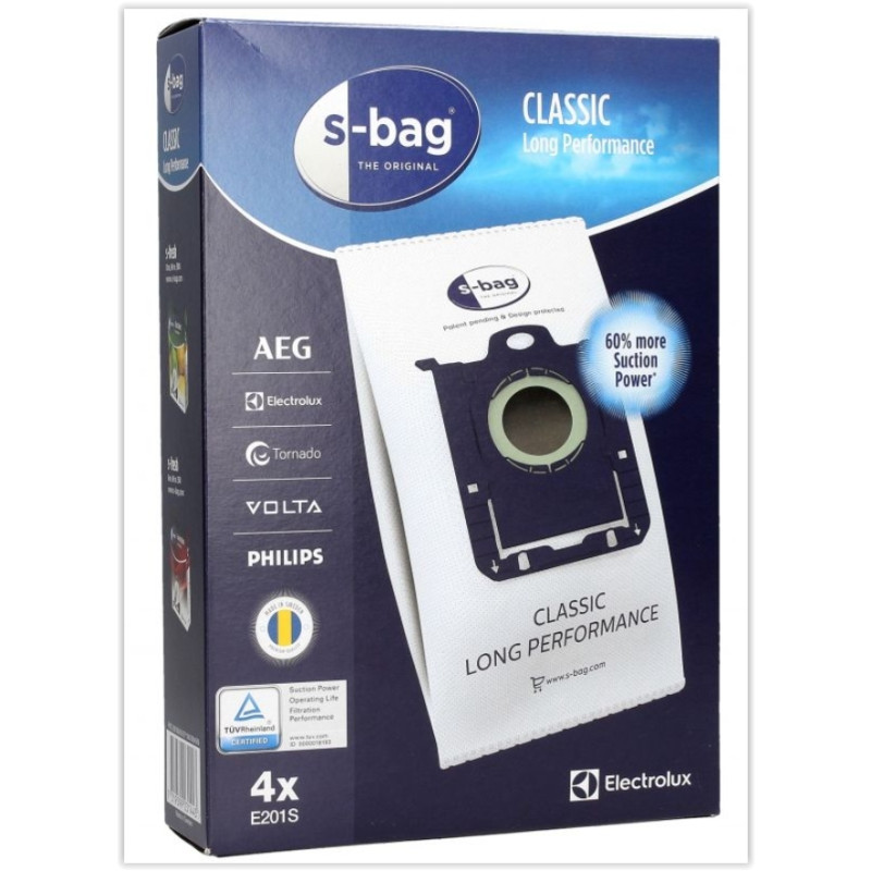 SAC ASPIRATEUR ELECTROLUX E201B X4 MICROFIBRE SBAG