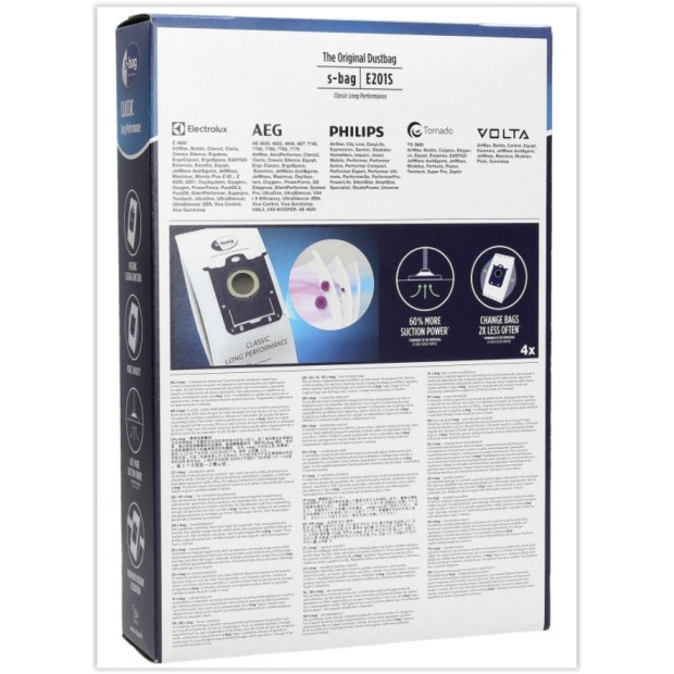 SAC ASPIRATEUR ELECTROLUX E201B X4 MICROFIBRE SBAG