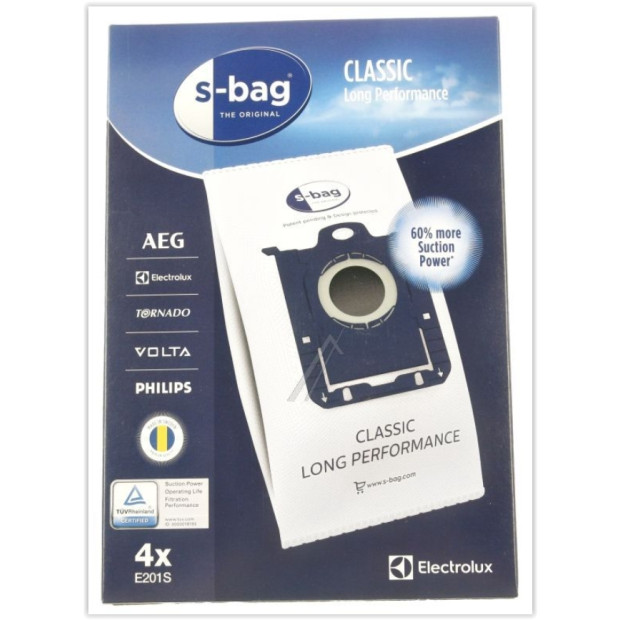 SAC ASPIRATEUR ELECTROLUX E201B X4 MICROFIBRE SBAG