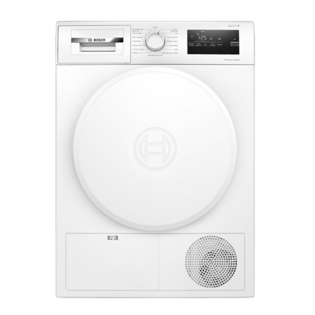 Seche linge frontal 8kg pompe a chaleur  Bosch