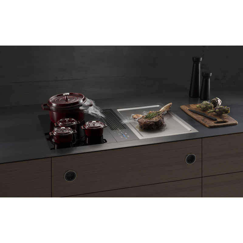 Ensemble induction teppanyaki et dispositif aspirant Bora