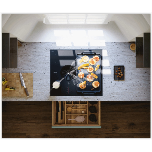 Table de cuisson avec dispositif aspirant bora