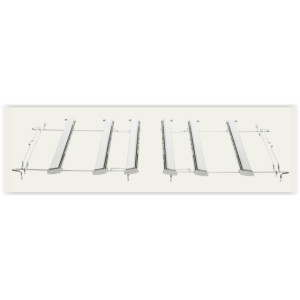 Rail coulissant 3 niveaux pour four 60cm VZUG 1245880