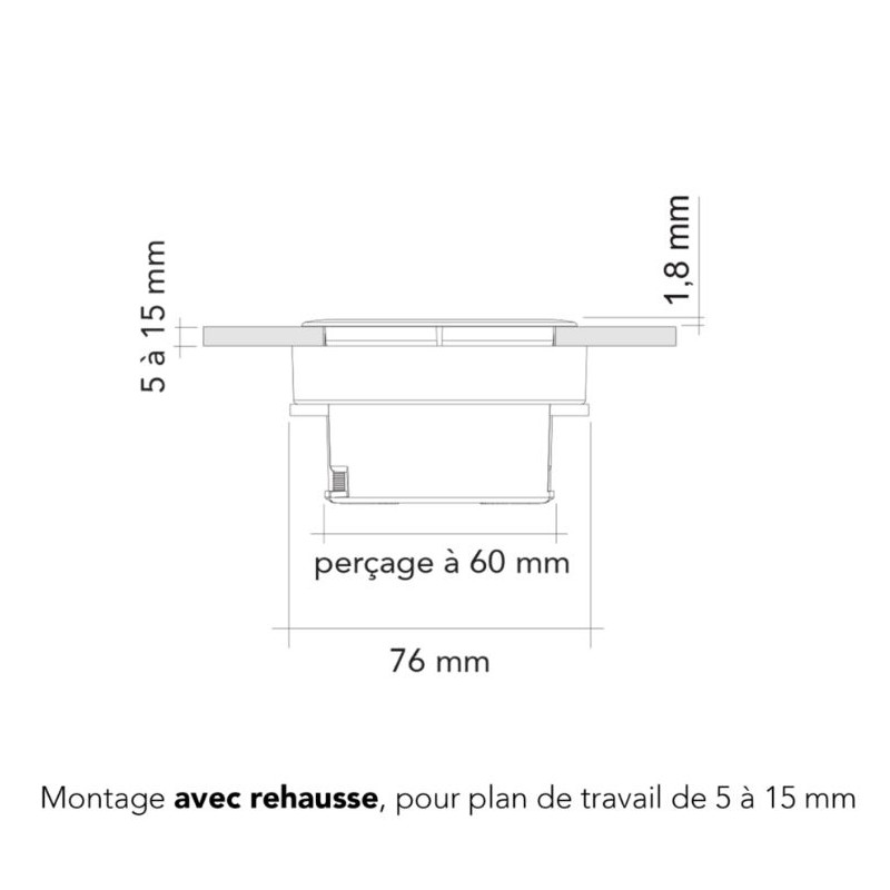 Bloc de 2 prises Eight Affleurant à Encastrer Couleur Cuivre