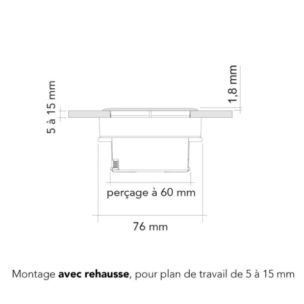 Bloc de 2 prises Eight Affleurant à Encastrer Couleur Cuivre