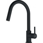 Mitigeur LINA J douchette levier lateral Noir mat FRANKE