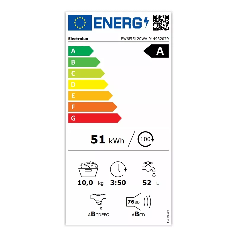 Lave linge frontal 10kg 1400trs Electrolux