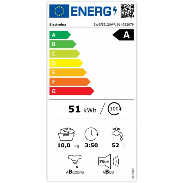 Lave linge frontal 10kg 1400trs Electrolux