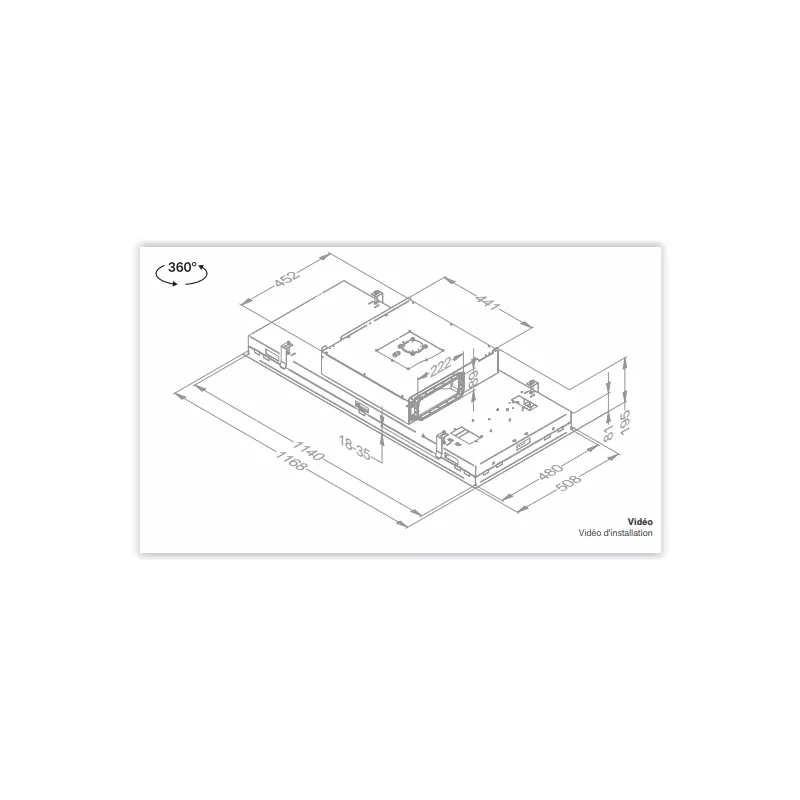 Hotte plafonniers Novy Pureline Pro Compact 120 cm Noir