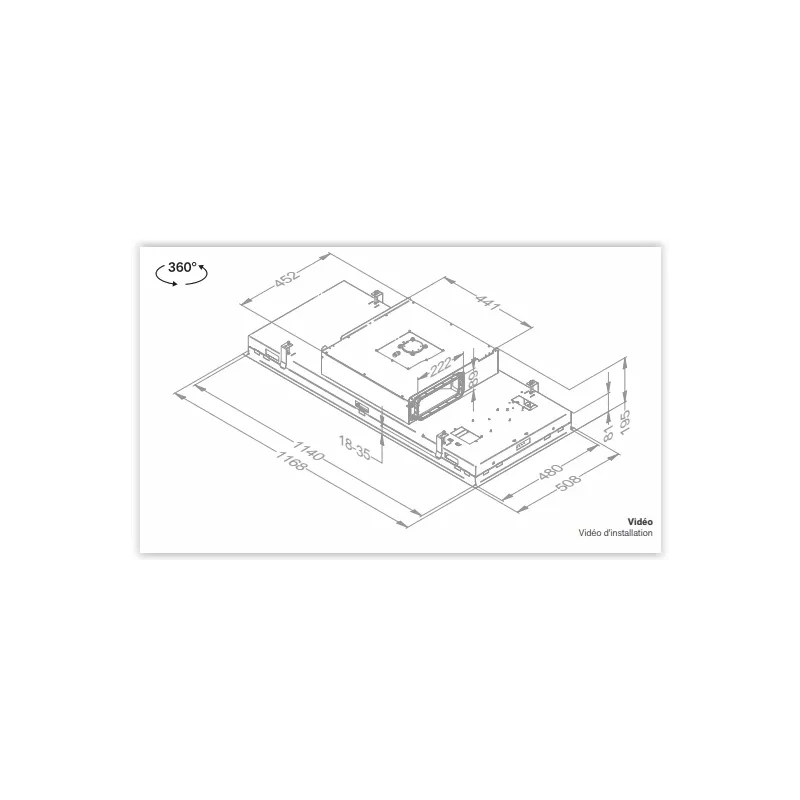 Hotte plafonniers Novy Pureline Pro Compact 120cm inox