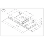 Hotte plafond pureline compact 120cm inox Novy 6820