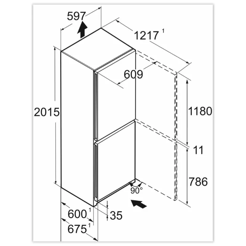 Réfrigérateur combiné inox 201cm Liebherr CNSDA5723-22