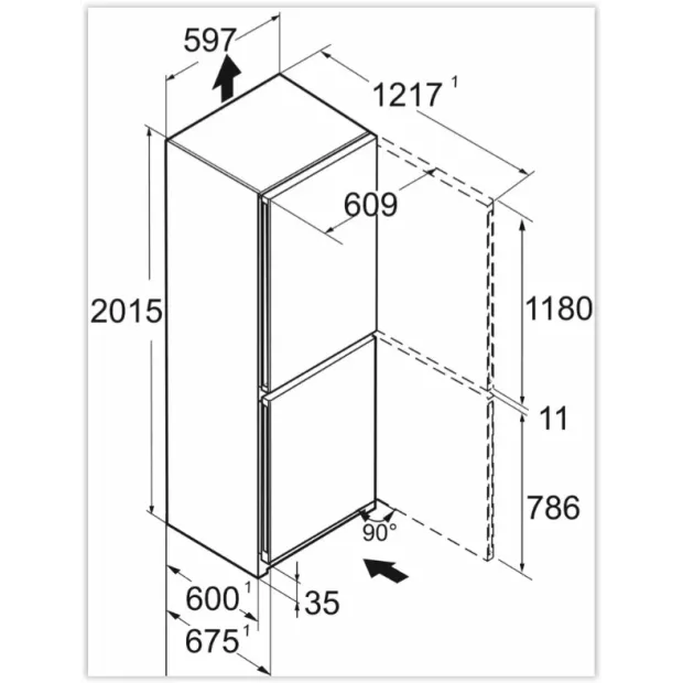 Réfrigérateur combiné inox 201cm Liebherr CNSDA5723-22
