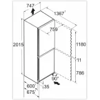 Réfrigérateur combiné 75cm 485l inox Liebherr