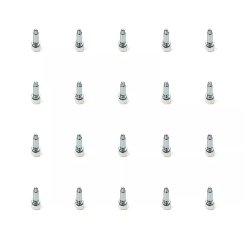 Lot de 20 vérins réglable hexagonaux M6 acier et plastique