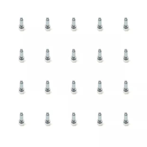 Lot de 20 vérins réglable hexagonaux M6 acier et plastique