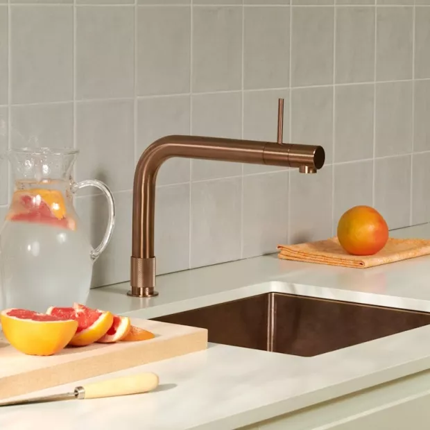 Mitigeur eau bouillante Front Cuivre Rosé-Resevoir PRO3